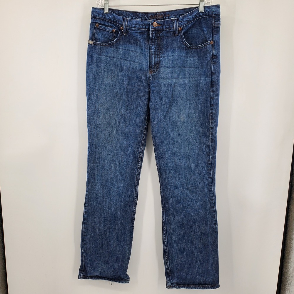 Cruel Girl Slim Jeans Womens 17 Long Medium Wash Straight Leg Western Farmwear